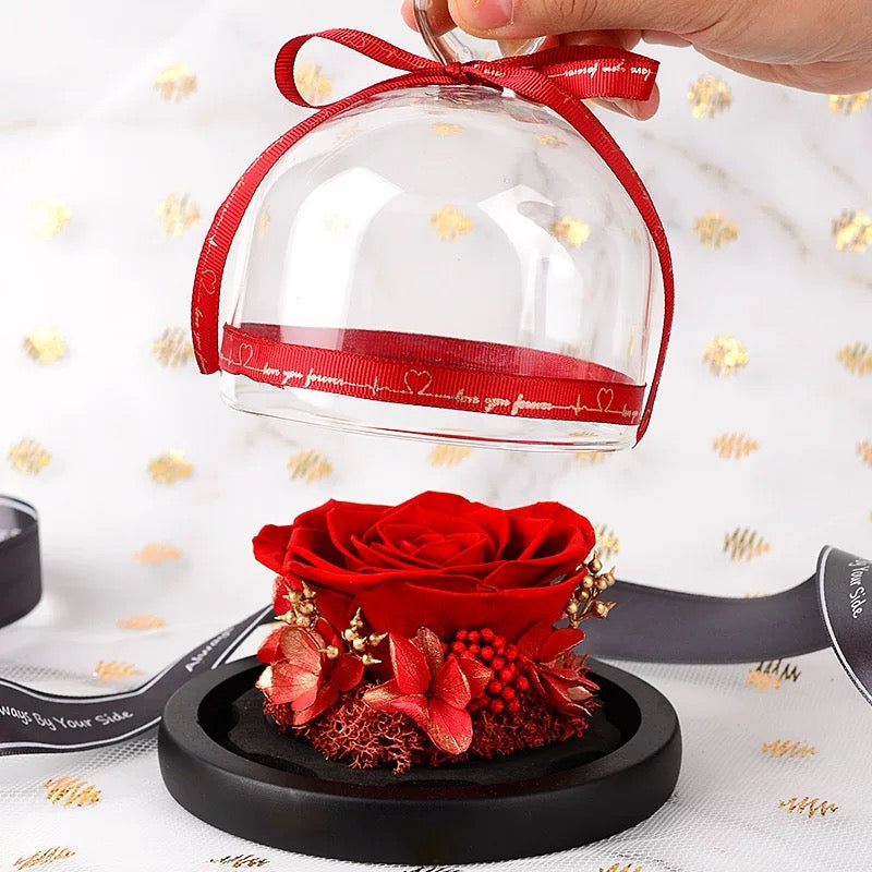 Mini Heart Rose Dome